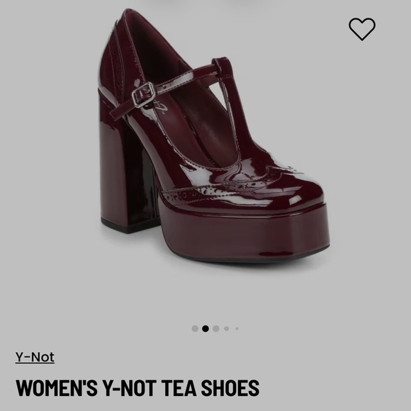Y-Not Shoes - Women's Burgundy Platform Shoes ✨